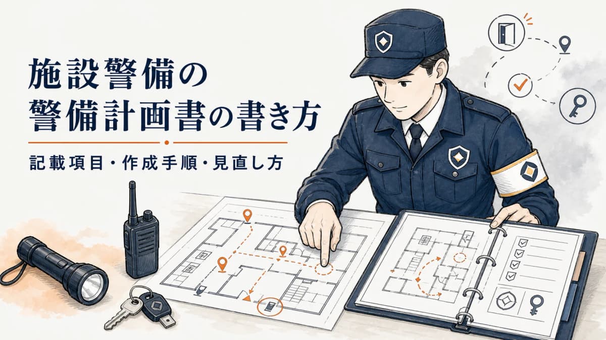 施設警備の警備計画書の書き方|記載項目・作成手順・見直し方