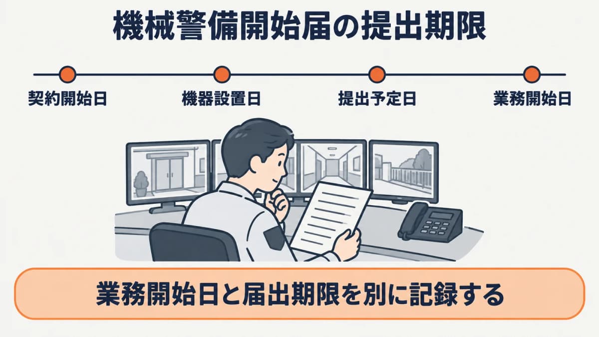 開始日の前日までに届出書を提出する図