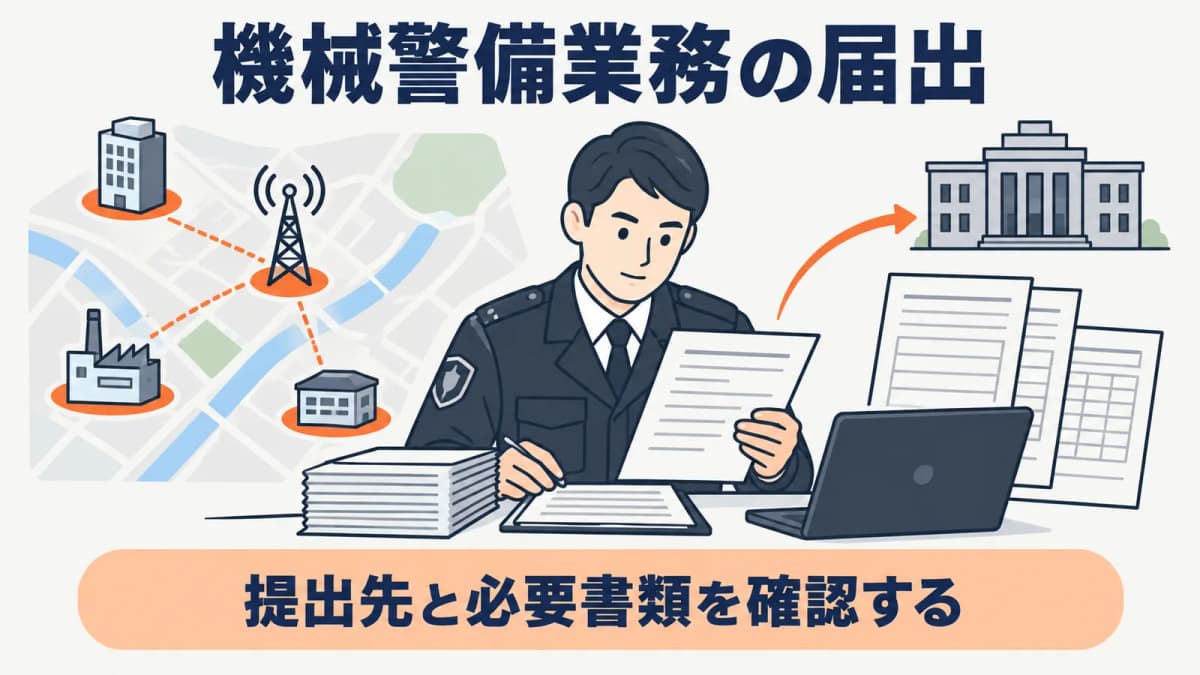 機械警備業務の届出|都道府県ごとの提出先・期限・必要書類