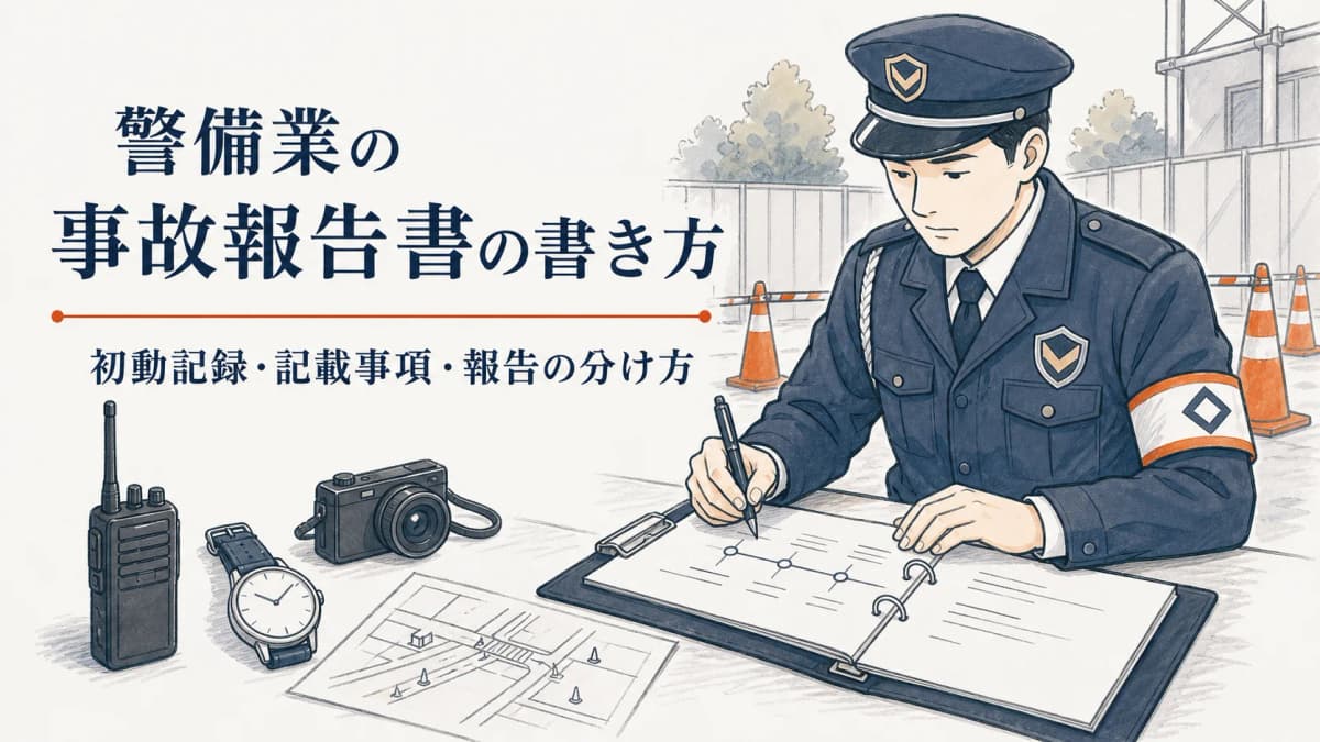 警備業の事故報告書の書き方|初動記録・記載事項・報告の分け方