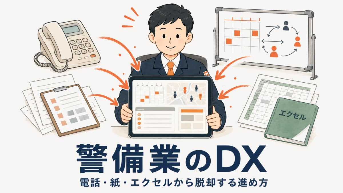 警備業のDX・デジタル化とは|Excel・紙・電話から脱却する進め方と失敗しない順番
