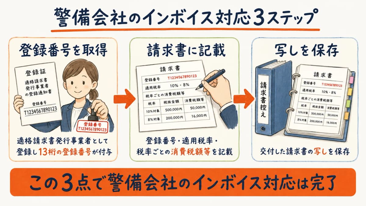 警備会社のインボイス対応の全体像