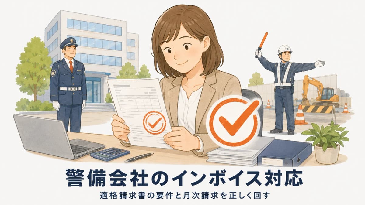 警備会社のインボイス対応|適格請求書の要件と月次請求を正しく回す方法