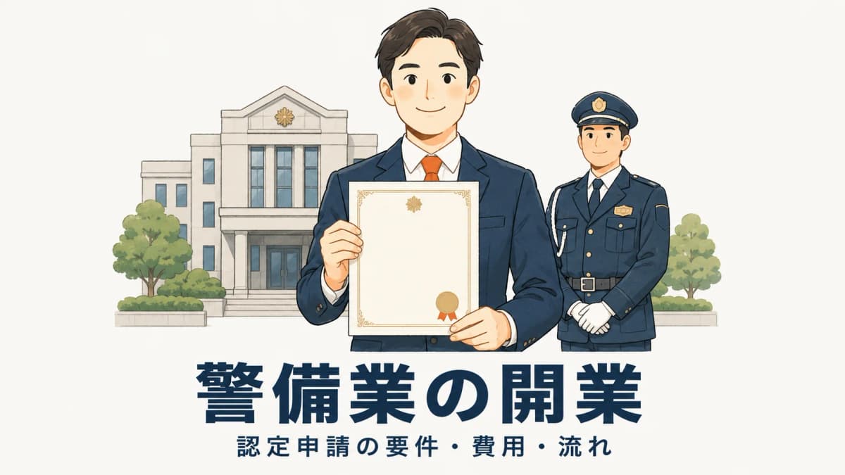 【2026年版】警備業の開業・認定申請の流れ|必要要件・費用・始め方を行政書士視点で整理