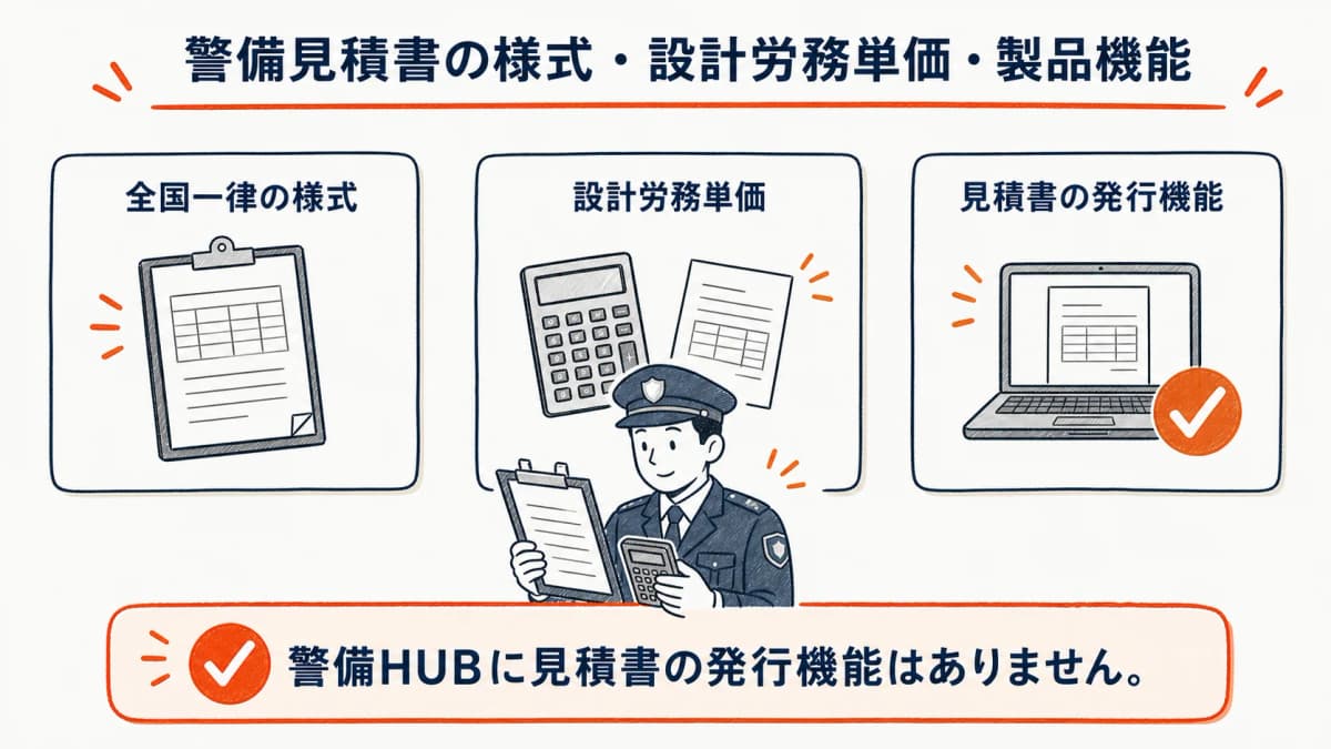警備見積書の様式・設計労務単価・製品機能のFAQ
