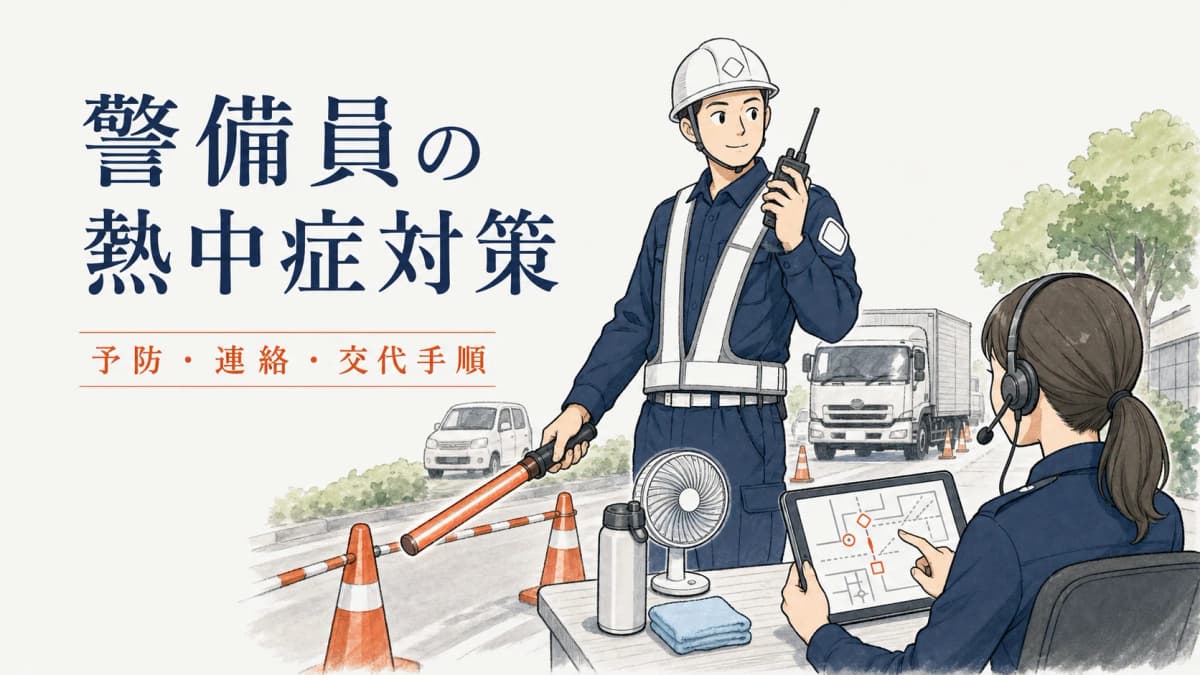 警備員の熱中症対策|交通誘導現場の予防・連絡・交代手順