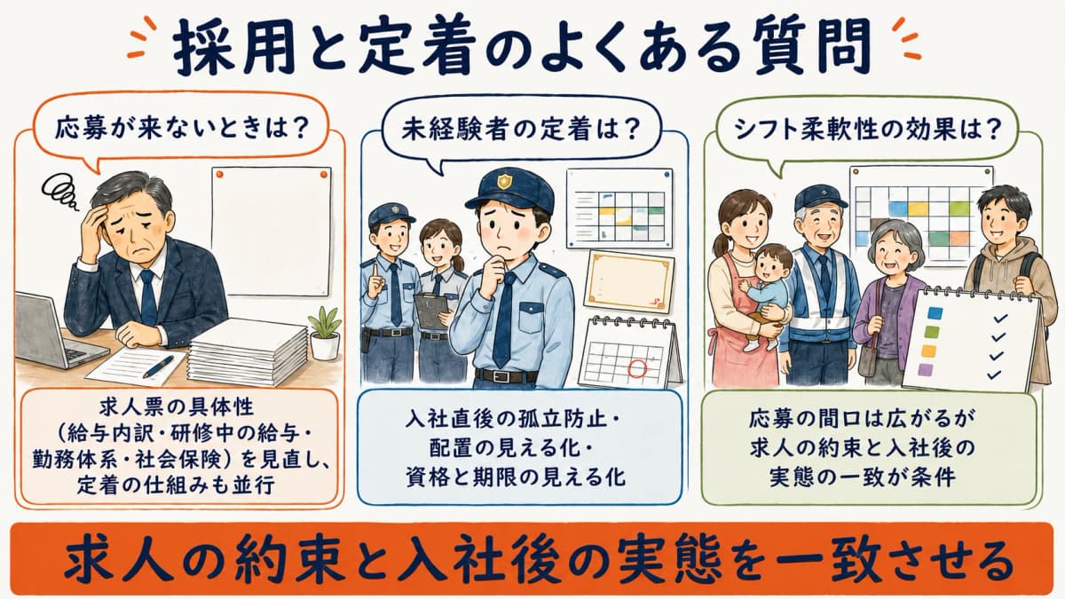 採用・定着のよくある質問の早見
