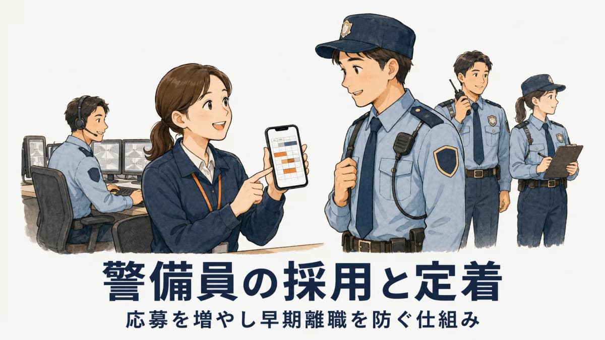 警備員の採用と定着のコツ|応募が増える求人の書き方と早期離職を防ぐ仕組み