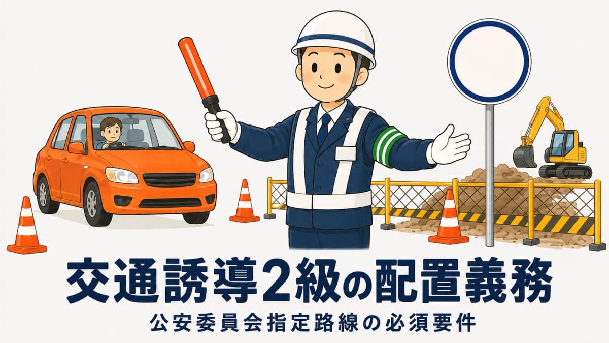 交通誘導警備2級の配置義務とは【2026年版】公安委員会指定路線の必須要件を解説