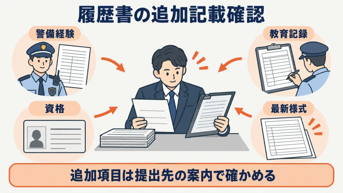 提出先が求める追加項目を確認する図