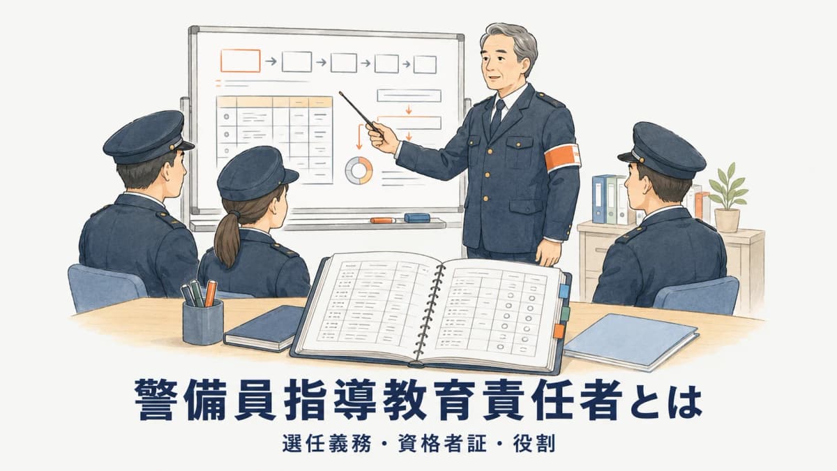 警備員指導教育責任者とは【2026年版】選任義務・資格者証・役割を警備業法で解説