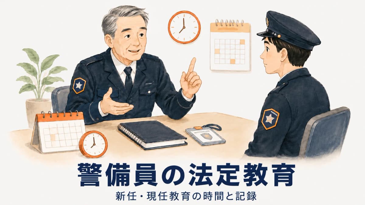 警備員の法定教育とは|新任教育・現任教育の時間・内容・記録の義務【2026年版】