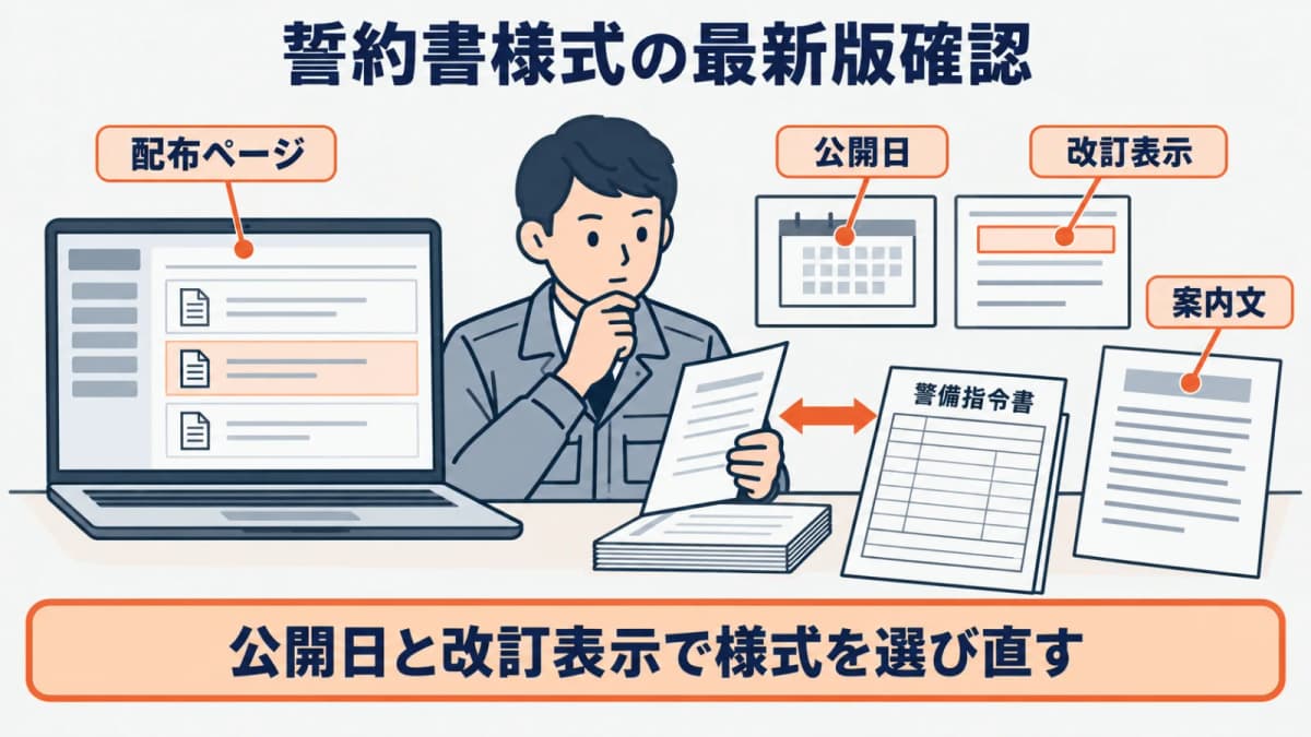 管轄の配布ページで最新版を取得する図