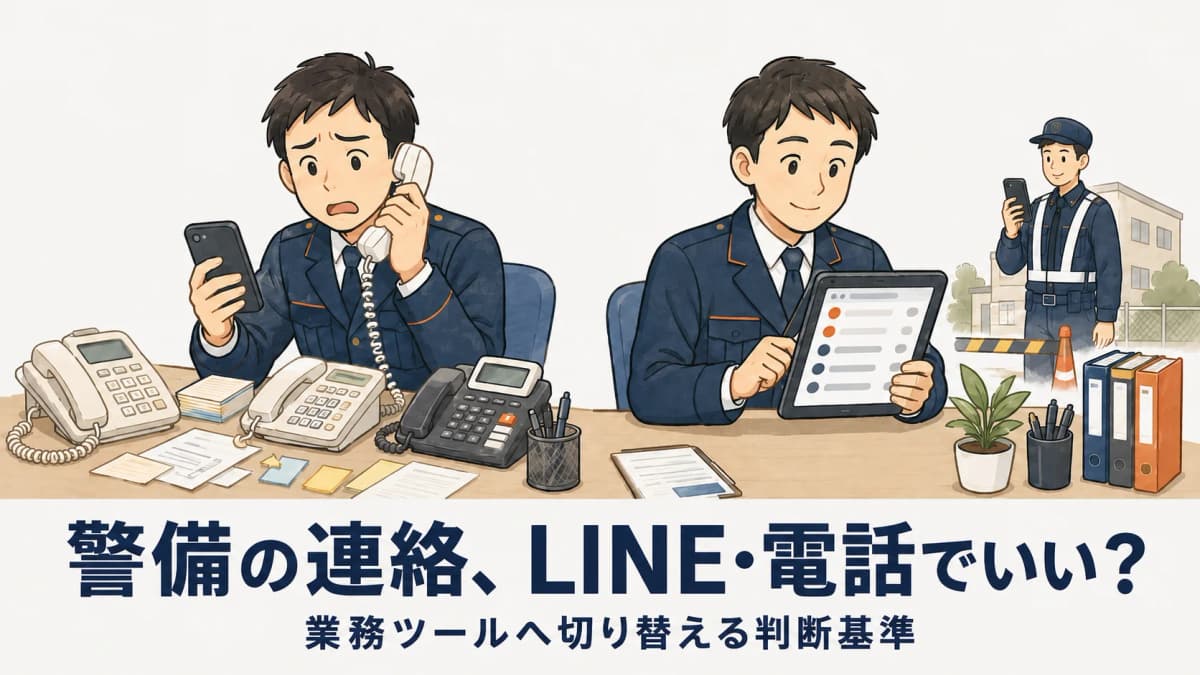 警備の連絡をLINE・電話で回す問題点【2026年版】業務ツールへ切り替える判断基準