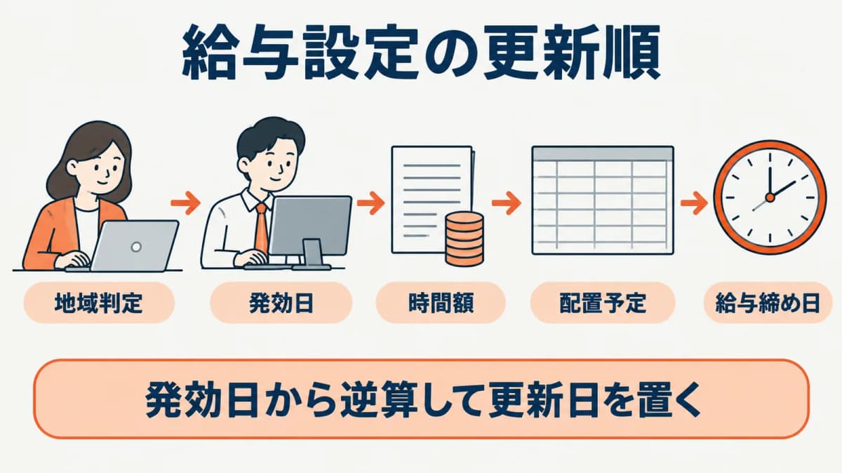 給与設定の更新期限を決める図
