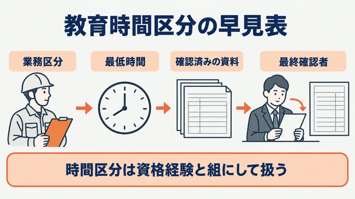 資格・経験・業務区分から判定行を選ぶ図