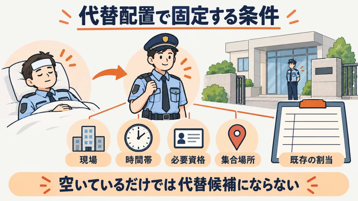 現場条件と必要資格から代替候補を絞る図