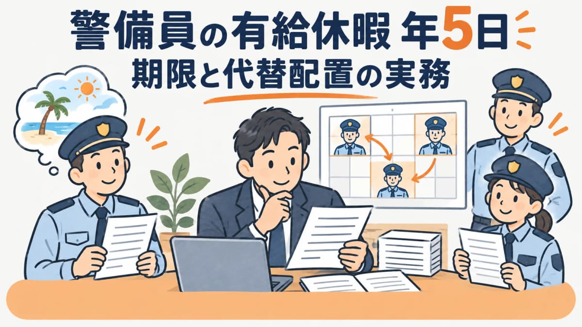 警備員の有給休暇「年5日」を管理する方法|期限と代替配置の実務
