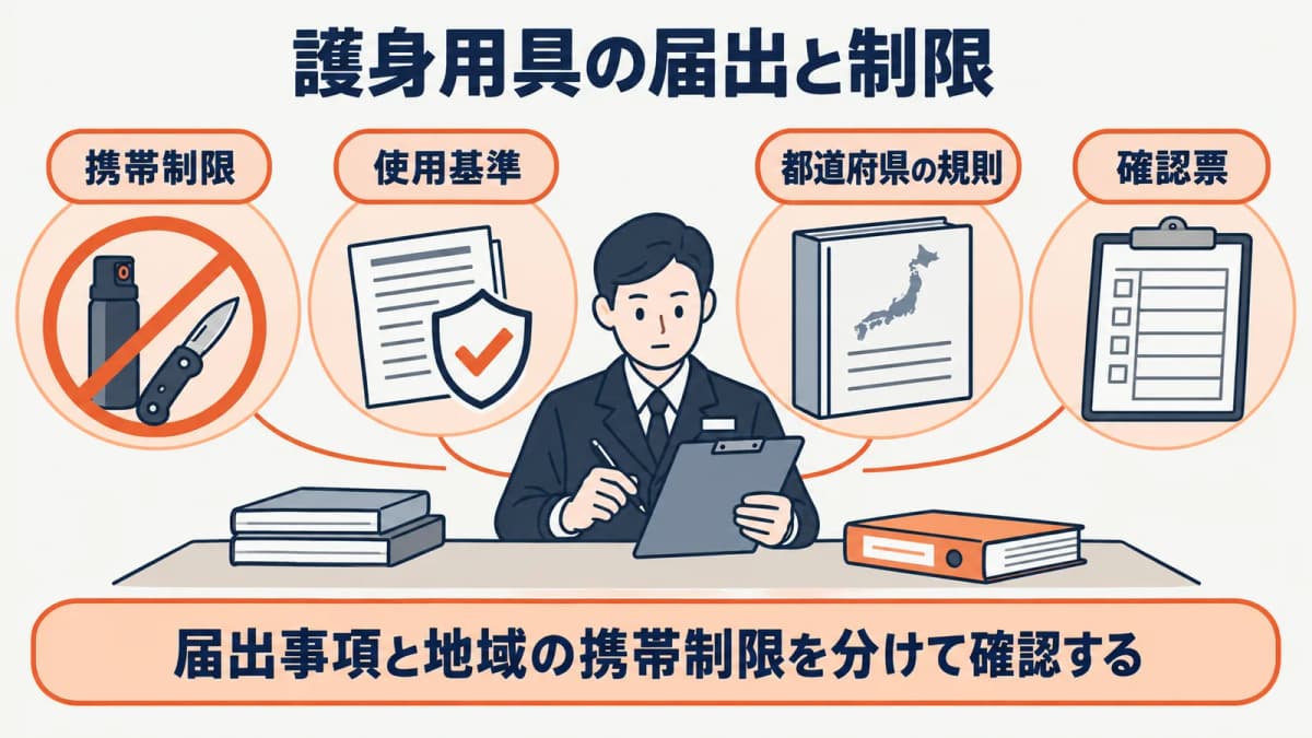 全国共通の届出と地域の携帯制限を分ける図