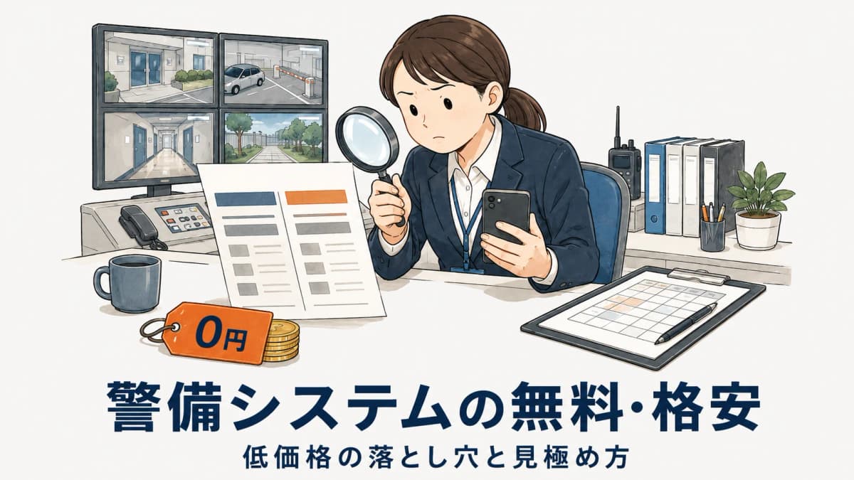 警備システムに無料・格安はある?低価格帯の落とし穴と見極め方【2026年版】