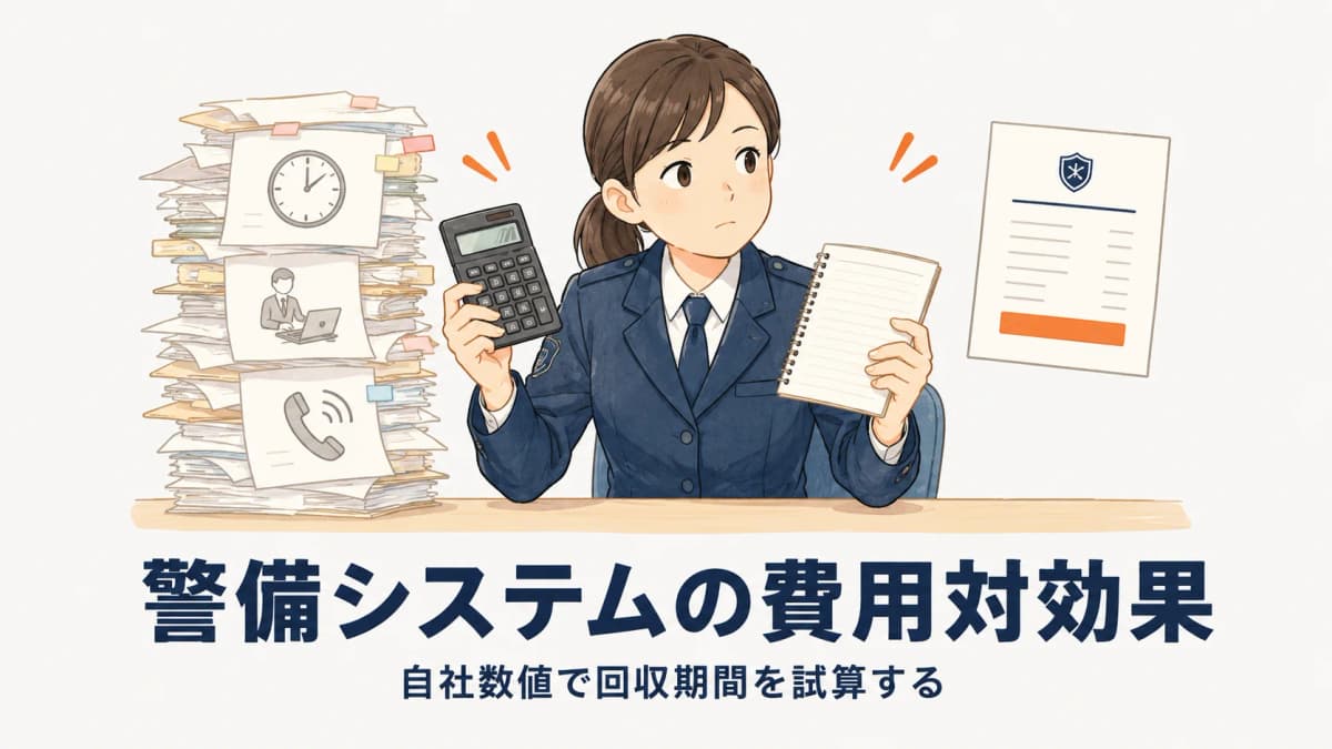 警備システムの費用対効果の考え方|投資回収を実測に頼らず試算する【2026年版】