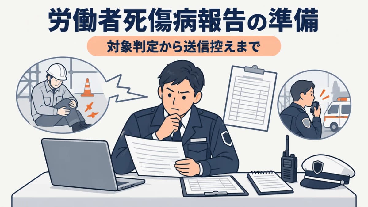 警備会社の労働者死傷病報告|電子申請の入力項目・期限・送信手順