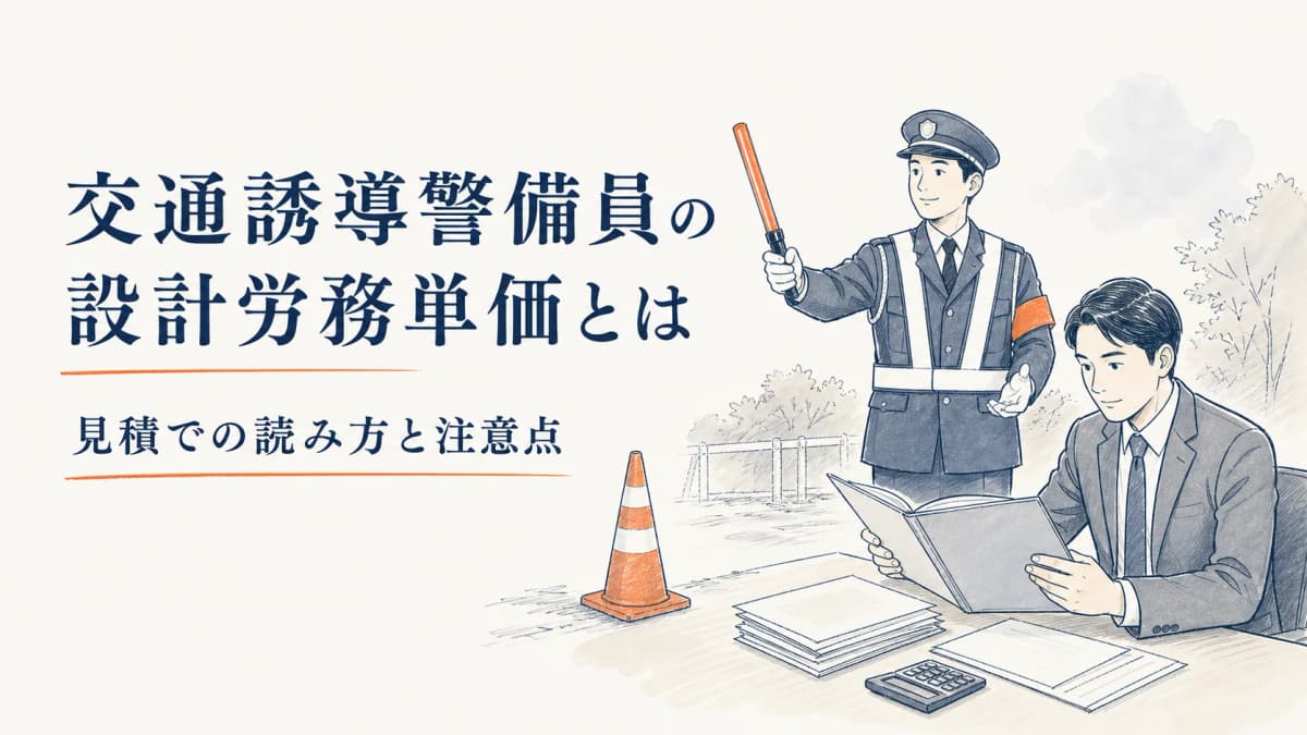 交通誘導警備員の設計労務単価とは|見積での読み方と注意点